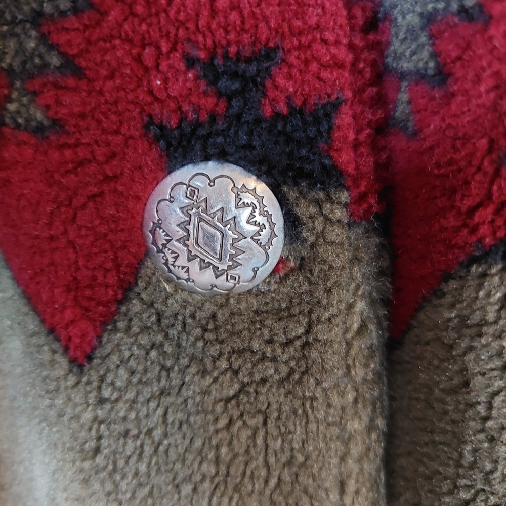 Pine Cone Designs Southwestern Fleece Jacket Concho Button Tribal Size XS - Picture 2 of 8